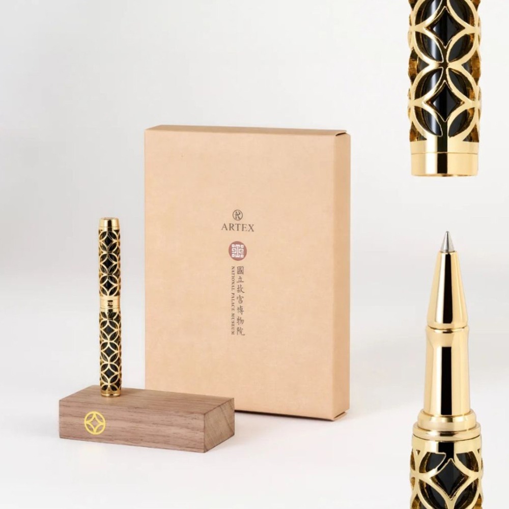 台灣 ARTEX 雅特仕 國立故宮聯名限定 招財進寶鋼珠筆禮盒-細節圖3