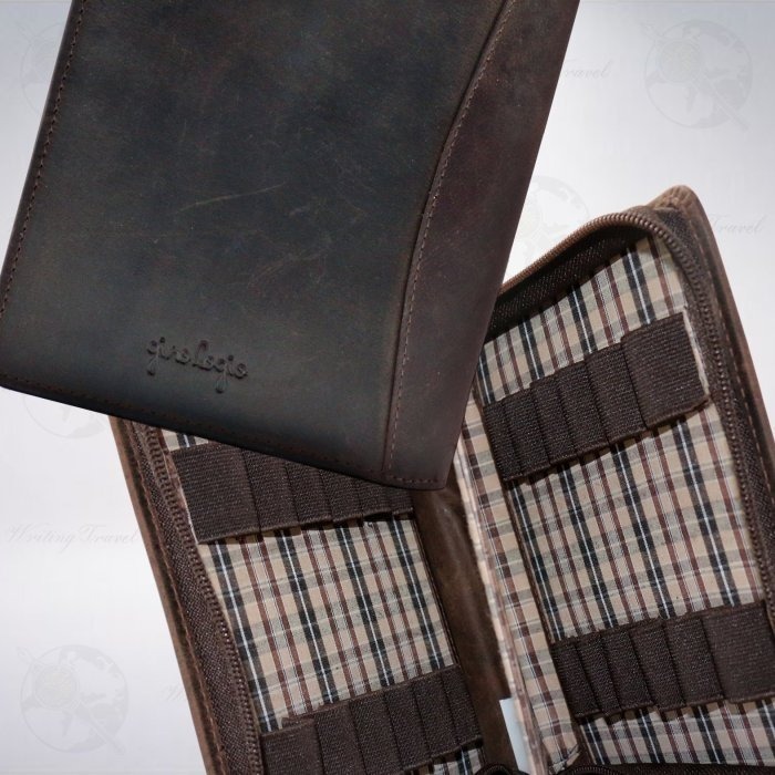 美國 Girologio 12支裝皮革筆袋-細節圖4