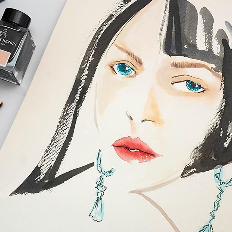 法國 J. HERBIN 1670 藝術家聯名款鋼筆墨水: 膚色/Nude-細節圖2