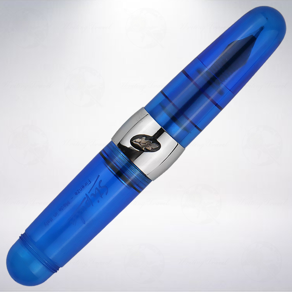 義大利 STIPULA Passaporto 口紅鋼筆: 透明藍/Transparent Blue-細節圖2