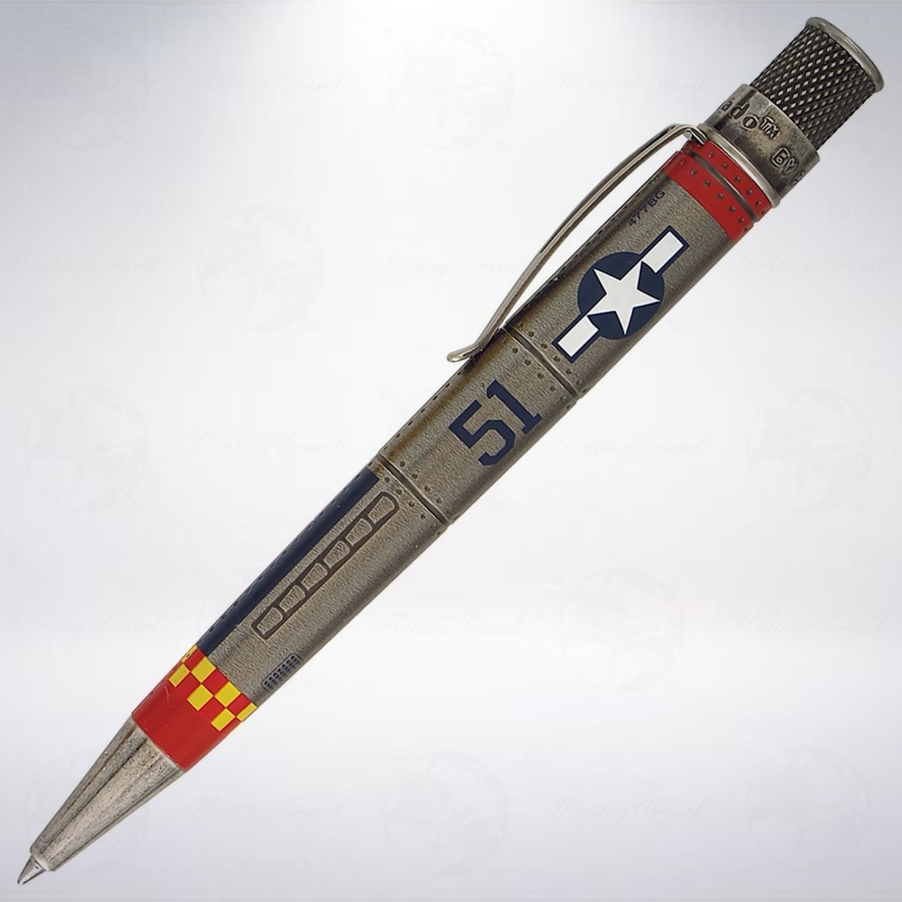 美國 Retro 51 Tornado rollerball 鋼珠筆: P-51 野馬戰鬥機/P-51 Mustang-細節圖2