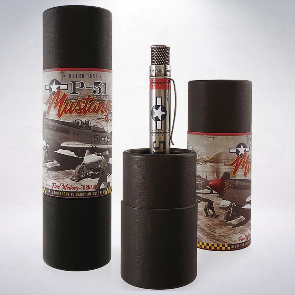 美國 Retro 51 Tornado rollerball 鋼珠筆: P-51 野馬戰鬥機/P-51 Mustang-細節圖3