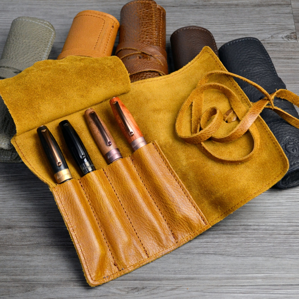 義大利 Manufactus 真皮筆袋 (4支裝)-細節圖2