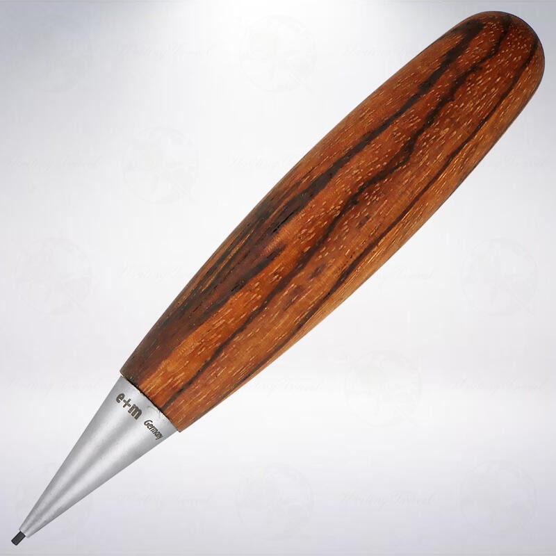 德國 e+m Move 1.18mm 旋轉出芯式自動鉛筆組: 淺色斑馬木/Zebrano Light-細節圖2