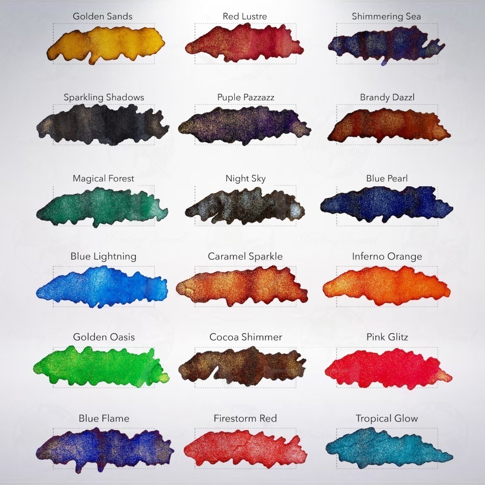 英國 Diamine Shimmertastic Ink 金銀粉墨水-細節圖2