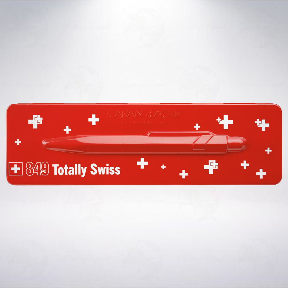 瑞士 卡達 CARAN D＇ACHE 849 Totally Swiss 特別版原子筆: 瑞士國旗-細節圖2