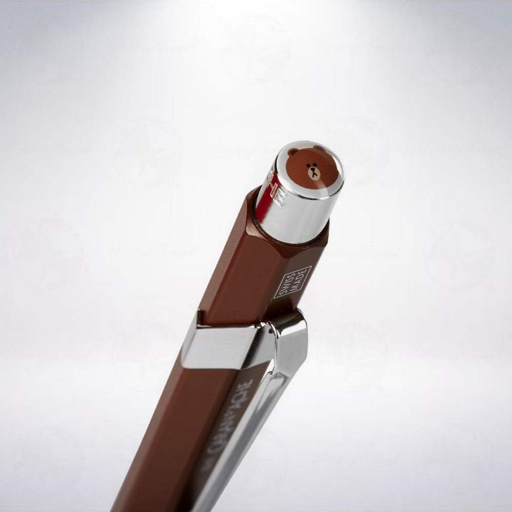 瑞士 卡達 CARAN D＇ACHE 849 LINE FRIENDS 聯名款限量版原子筆: 熊大/Brown-細節圖2