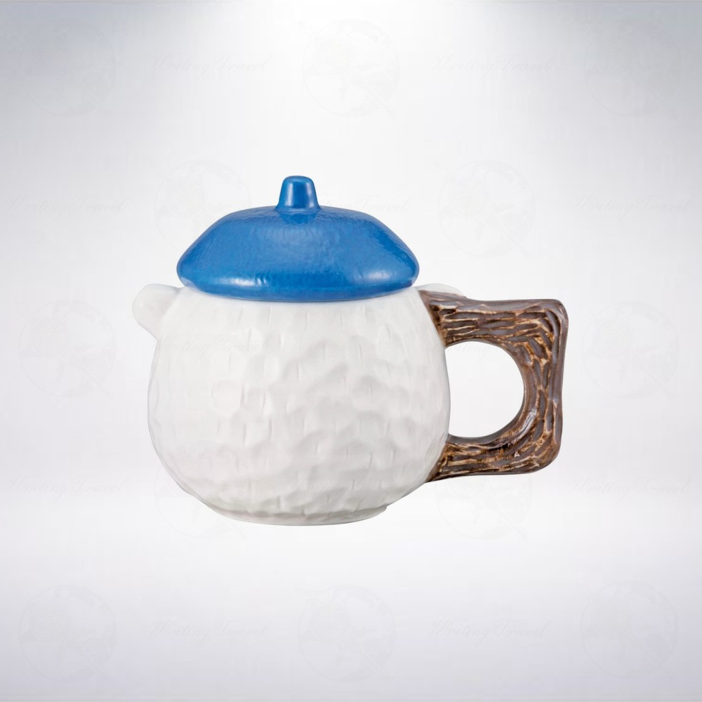 日本 sun art Beret Bear 北極熊造型帶蓋馬克杯-細節圖2