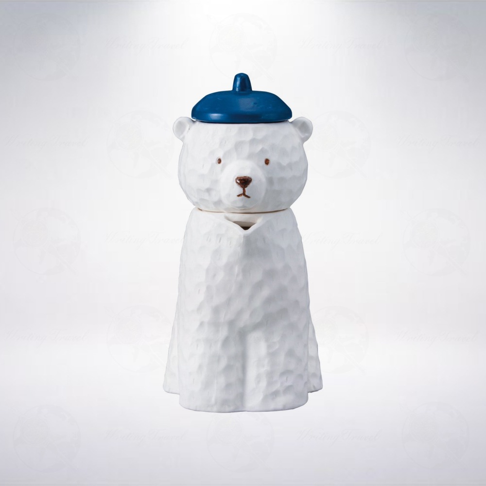 日本 sun art Beret Bear 北極熊造型茶壺-細節圖3