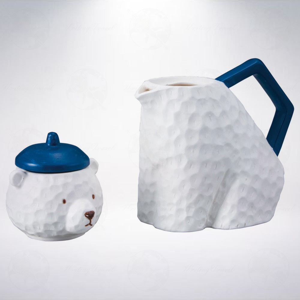 日本 sun art Beret Bear 北極熊造型茶壺-細節圖5