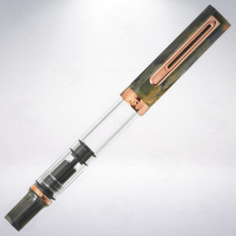 台灣 TWSBI 三文堂 ECO 活塞吸墨式鋼筆: 石紋綠&古銅-細節圖2