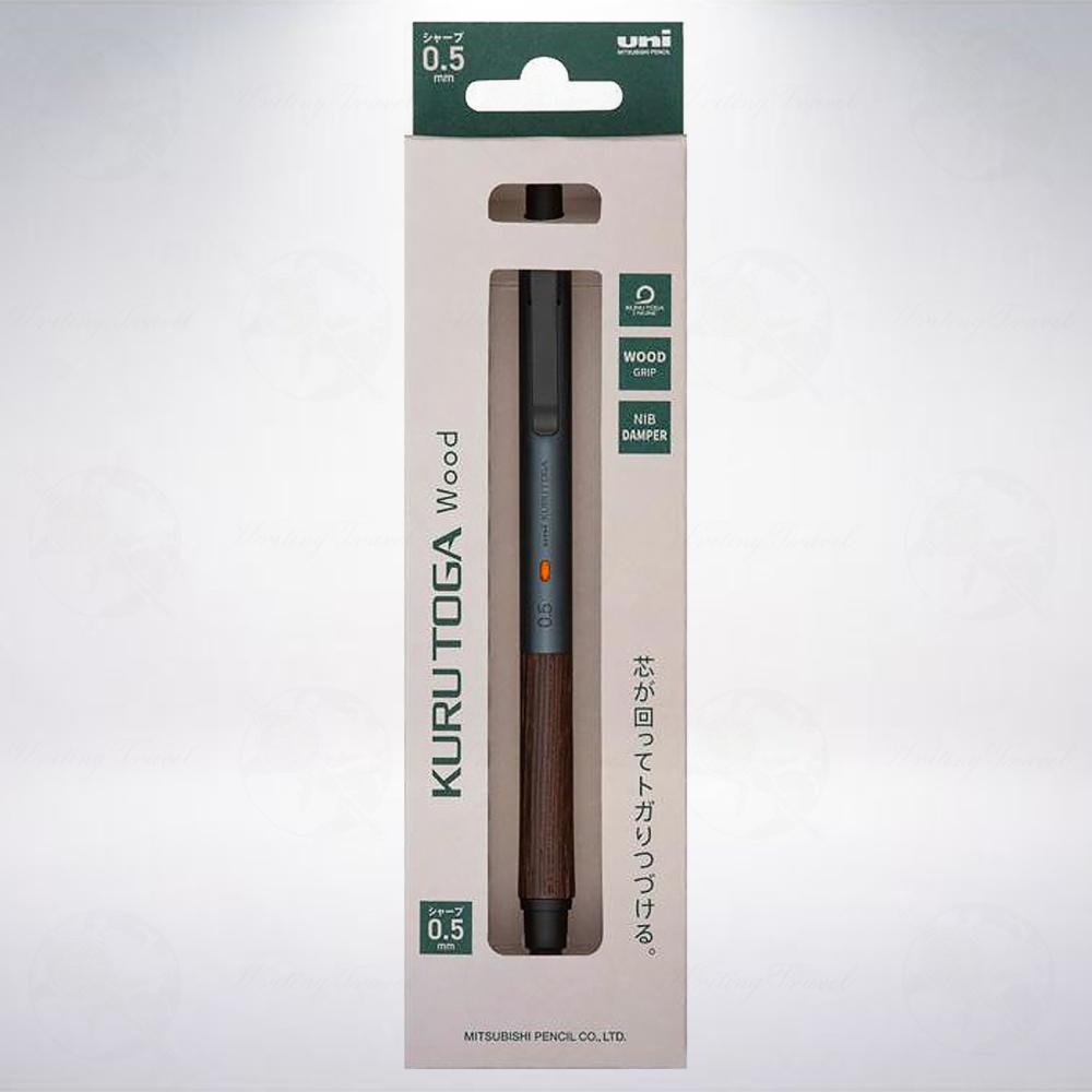 日本 三菱鉛筆 uni KURU TOGA Wood 轉轉自動鉛筆: 鐵灰色/Steel Grey-細節圖3