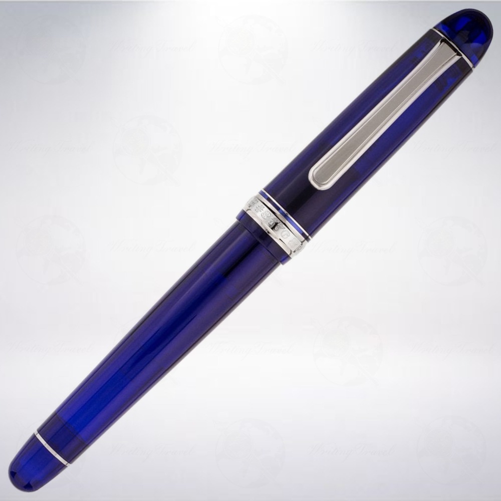日本 Platinum 白金 #3776 Century 14K 鍍銠款鋼筆: 教堂藍/Chartres Blue-細節圖2