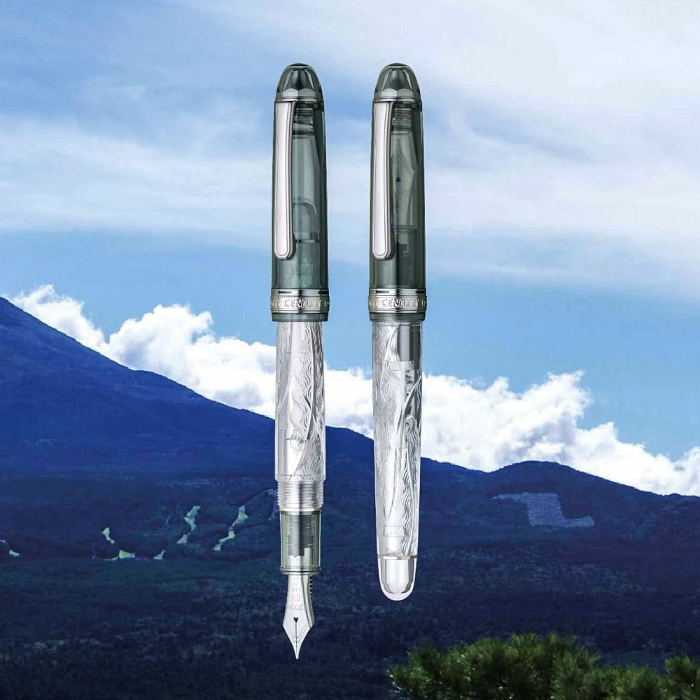 日本 Platinum 白金 #3776 富士雲景 2025限定14K金鋼筆: 絹雲/KINU GUMO-細節圖6