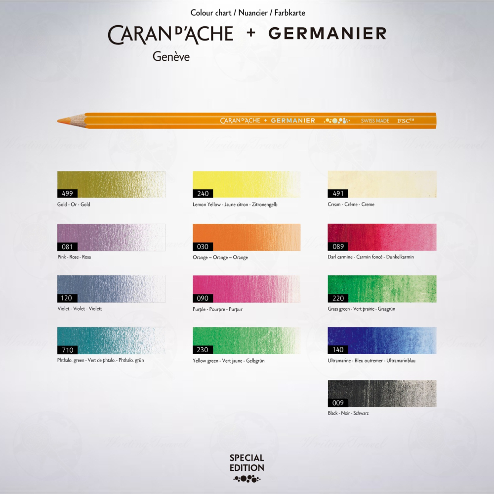 瑞士 卡達 CARAN D＇ACHE GERMANIER 特別版色鉛筆組-細節圖3