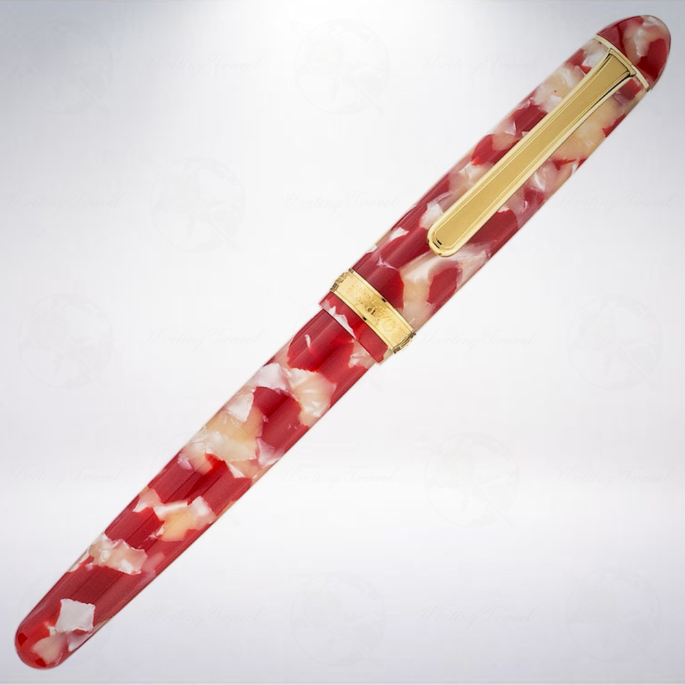 日本 Platinum 白金 #3776 14K 賽璐珞鋼筆: 紅錦鯉-細節圖2