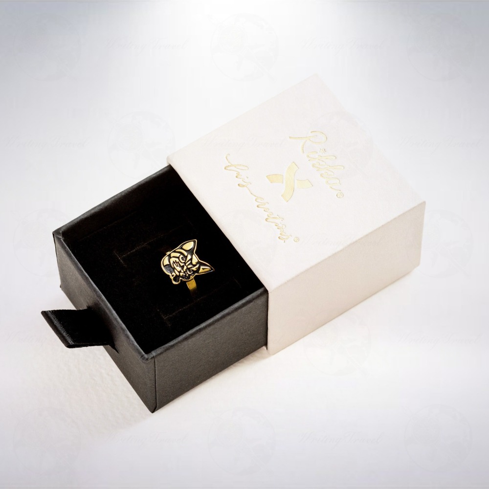 澳洲 Luis Creations Rikka 18K 可調式筆桿裝飾戒指-細節圖4