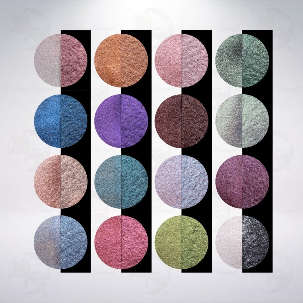 (1號專區) 德國 Coliro Watercolor Palette 珠光水彩粉餅 (單一販售區)-細節圖3