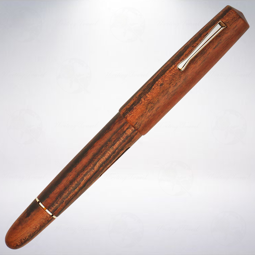 台灣 尚羽堂 原木系列真空上墨彈性尖鋼筆: 黃金檀-細節圖2