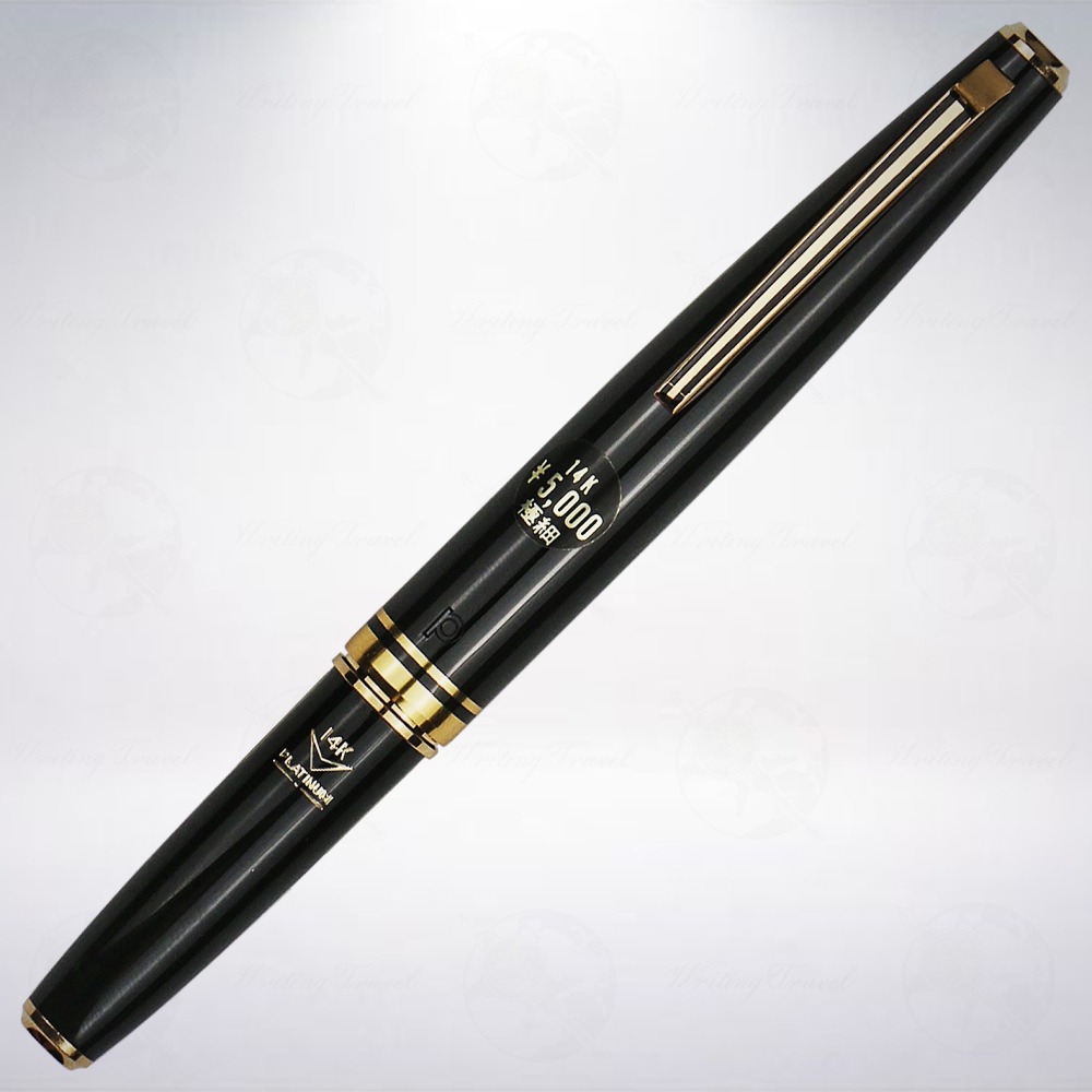 絕版! 日本 Platinum 白金 14K 曲面尖短鋼筆-細節圖2