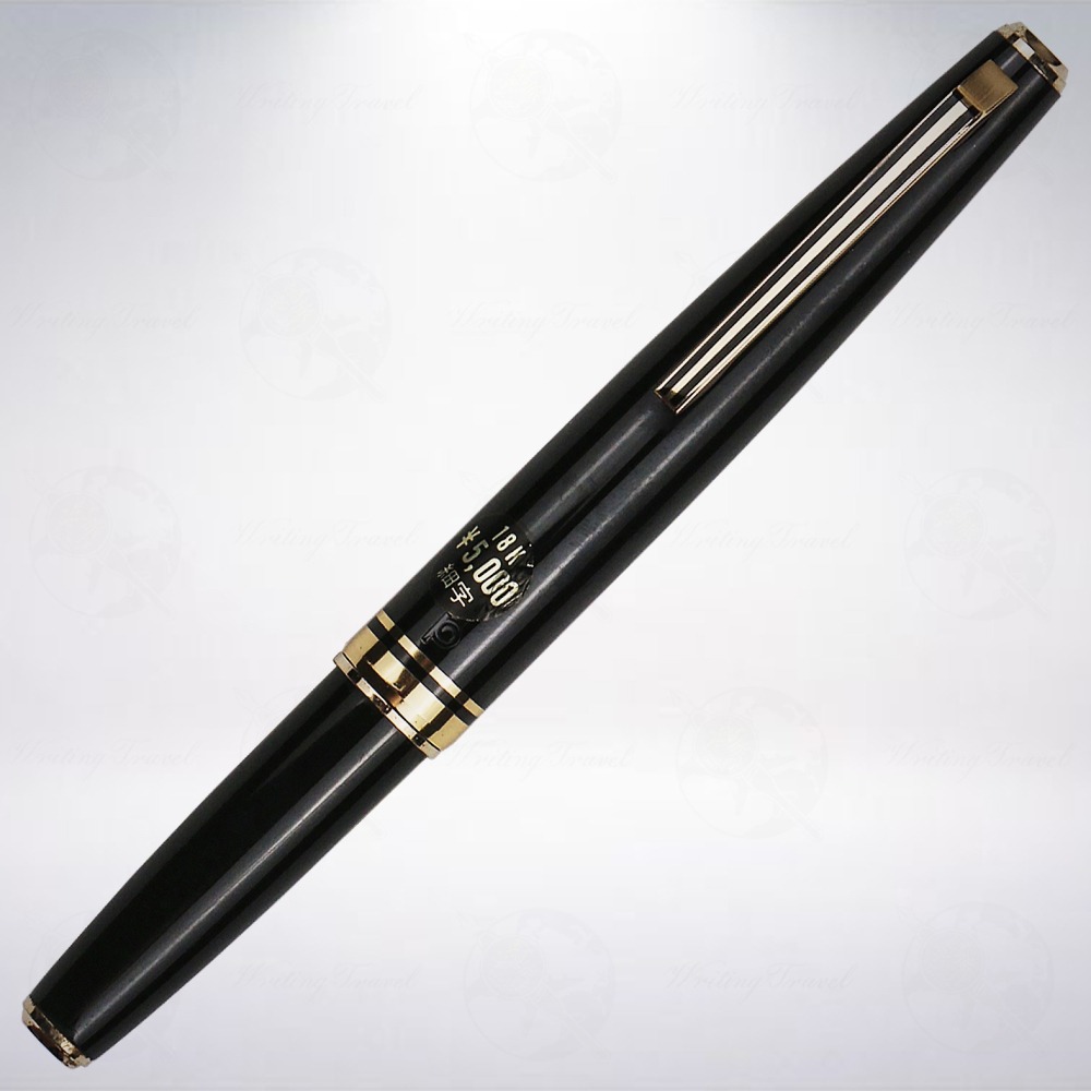 絕版! 日本 Platinum 白金 18K 曲面尖短鋼筆-細節圖2