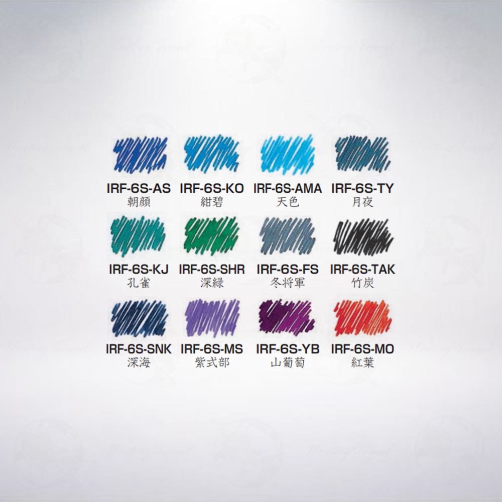 日本 PILOT 百樂 色彩雫 6支裝卡式墨水-細節圖2