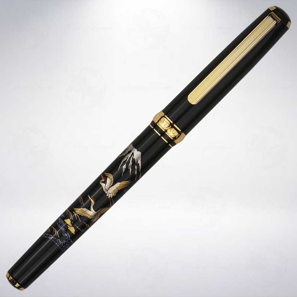 日本 Platinum 白金 18K 蒔繪鋼筆: 鶴-細節圖2