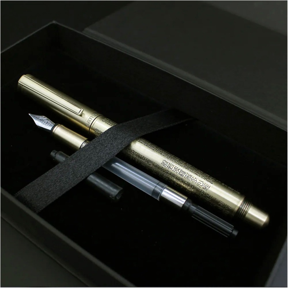 台灣 ARTEX 雅特仕 心經鋼筆鋼珠筆雙用替換超值組: 古青銅-細節圖2