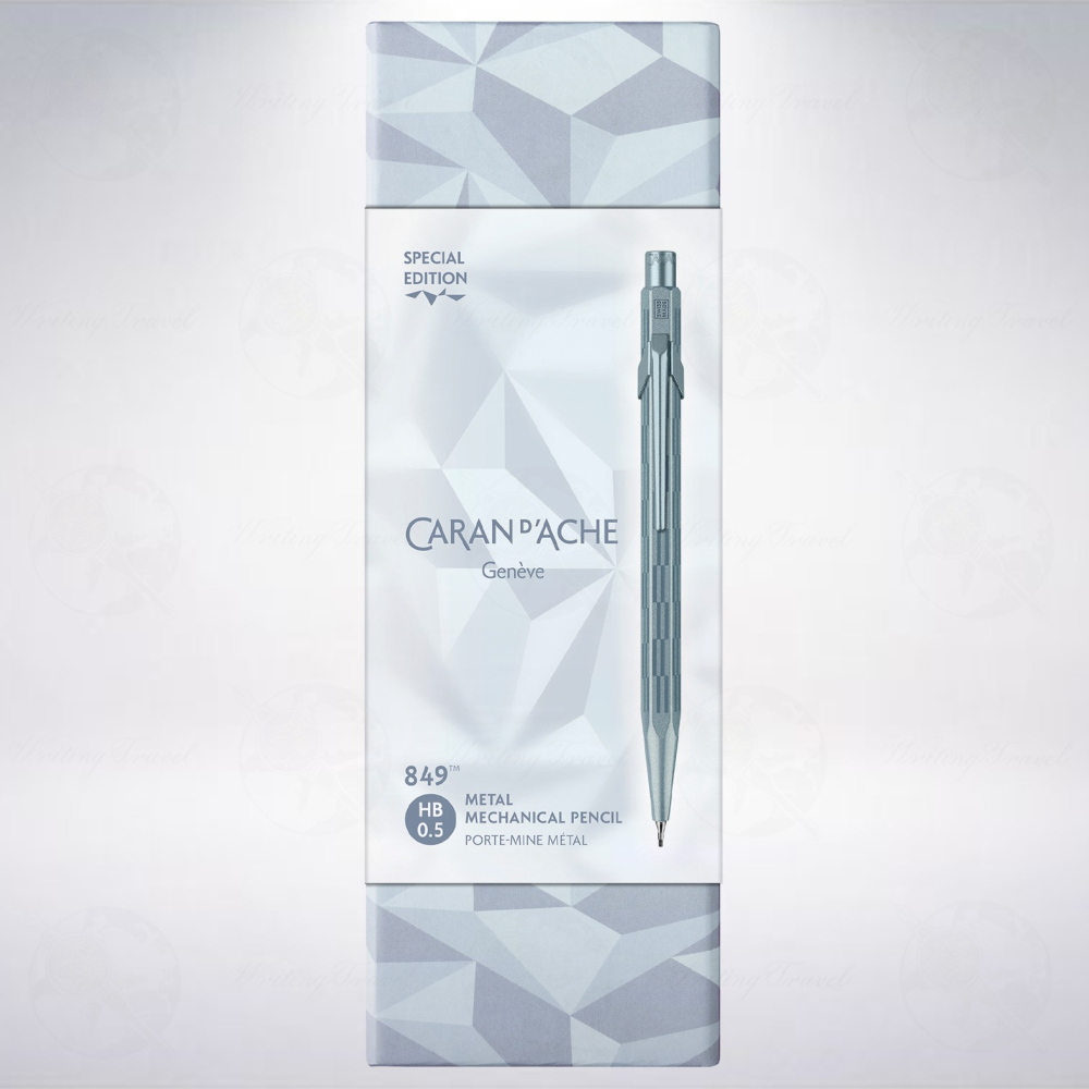 瑞士 卡達 CARAN D＇ACHE 844 Alpine Frost 2025聖誕限定版自動鉛筆: 冰川藍-細節圖3