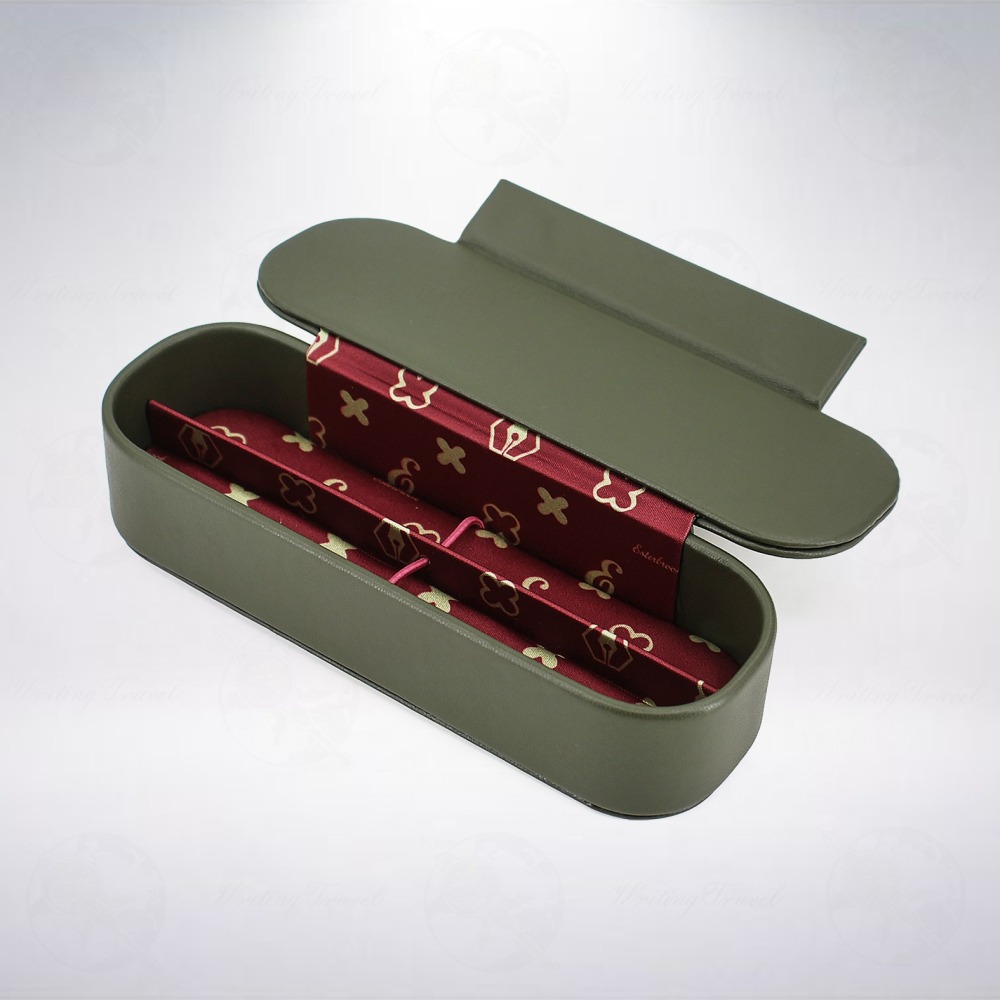 美國 Esterbrook Two Pen Nook 2支裝筆盒: 古苔綠/Moss Green-細節圖2