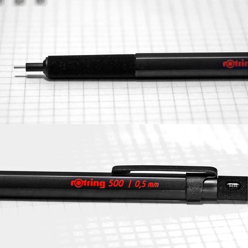 德國 紅環 rOtring 500 自動鉛筆: 黑色-細節圖2