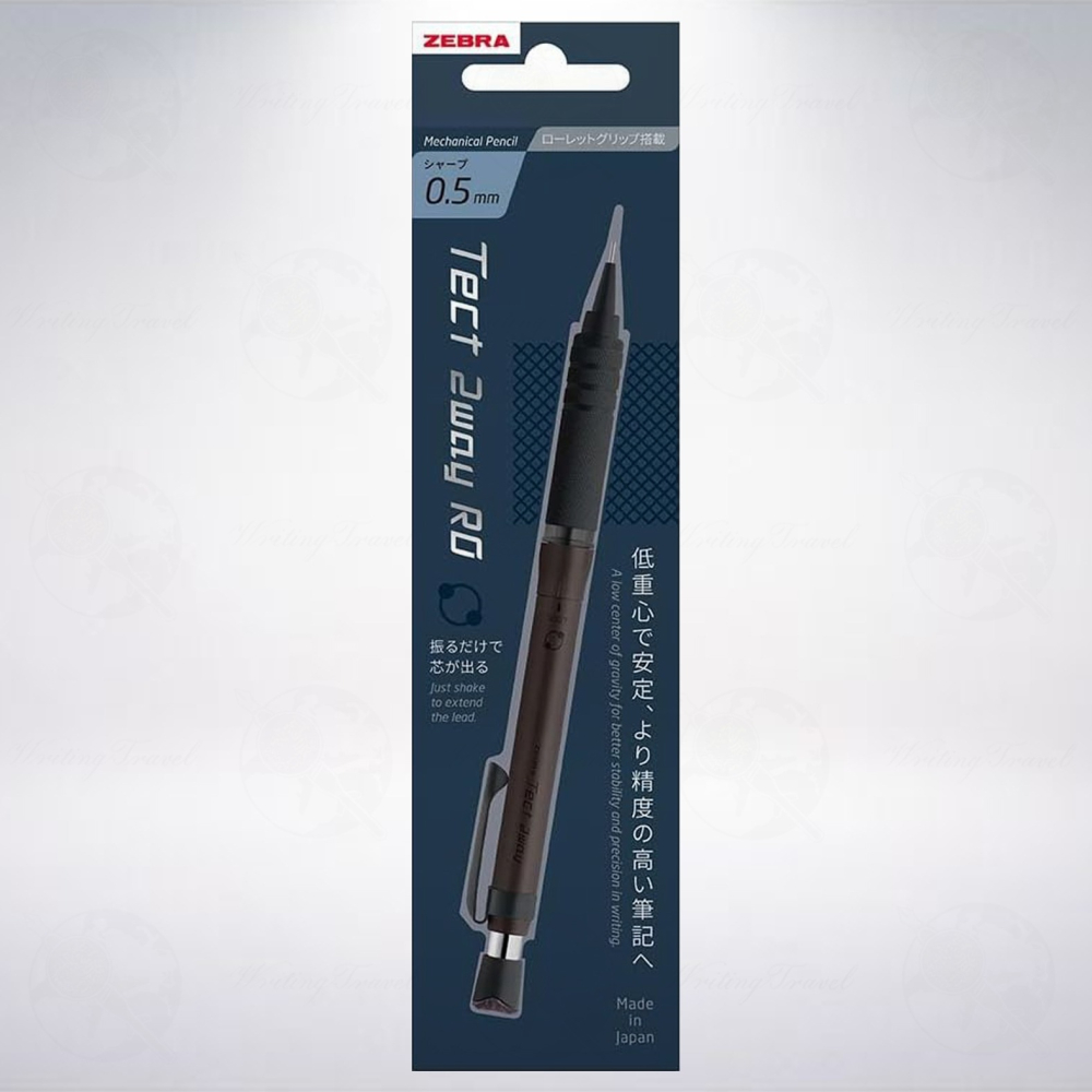 日本 斑馬 Zebra Tect 2way RO 搖搖自動鉛筆: 石墨黑/Graphite Black-細節圖2