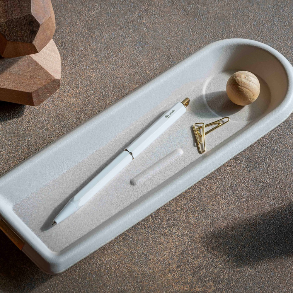 台灣 ystudio 物外設計 Classic 經典系列 素食皮革小型置物盤: 柱灰色/Colonnade Gray-細節圖3