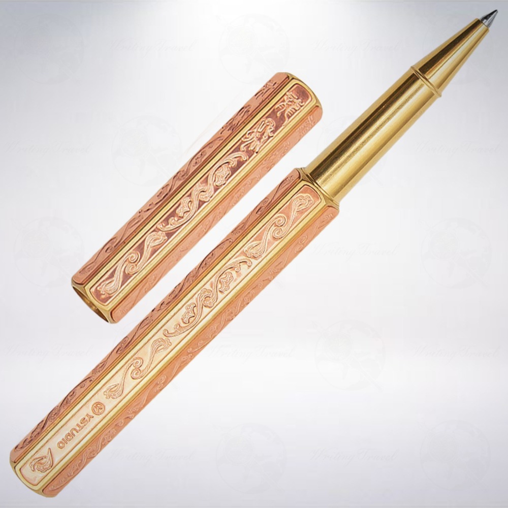 台灣 ystudio 物外設計 經典工藝系列 龍紋錺金具鋼珠筆: 典藏木盒款-細節圖2