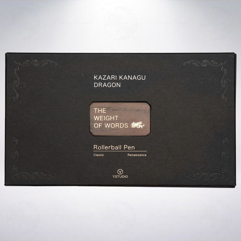 台灣 ystudio 物外設計 經典工藝系列 龍紋錺金具鋼珠筆: 典藏木盒款-細節圖6