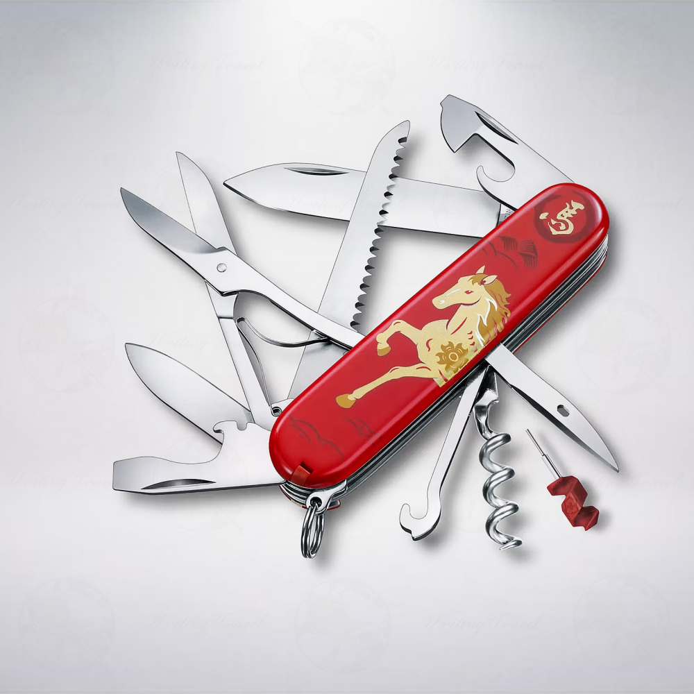 瑞士 維氏 VICTORINOX 16功能 HUNTSMAN 12生肖 2026年限量瑞士刀: 生肖馬-細節圖2