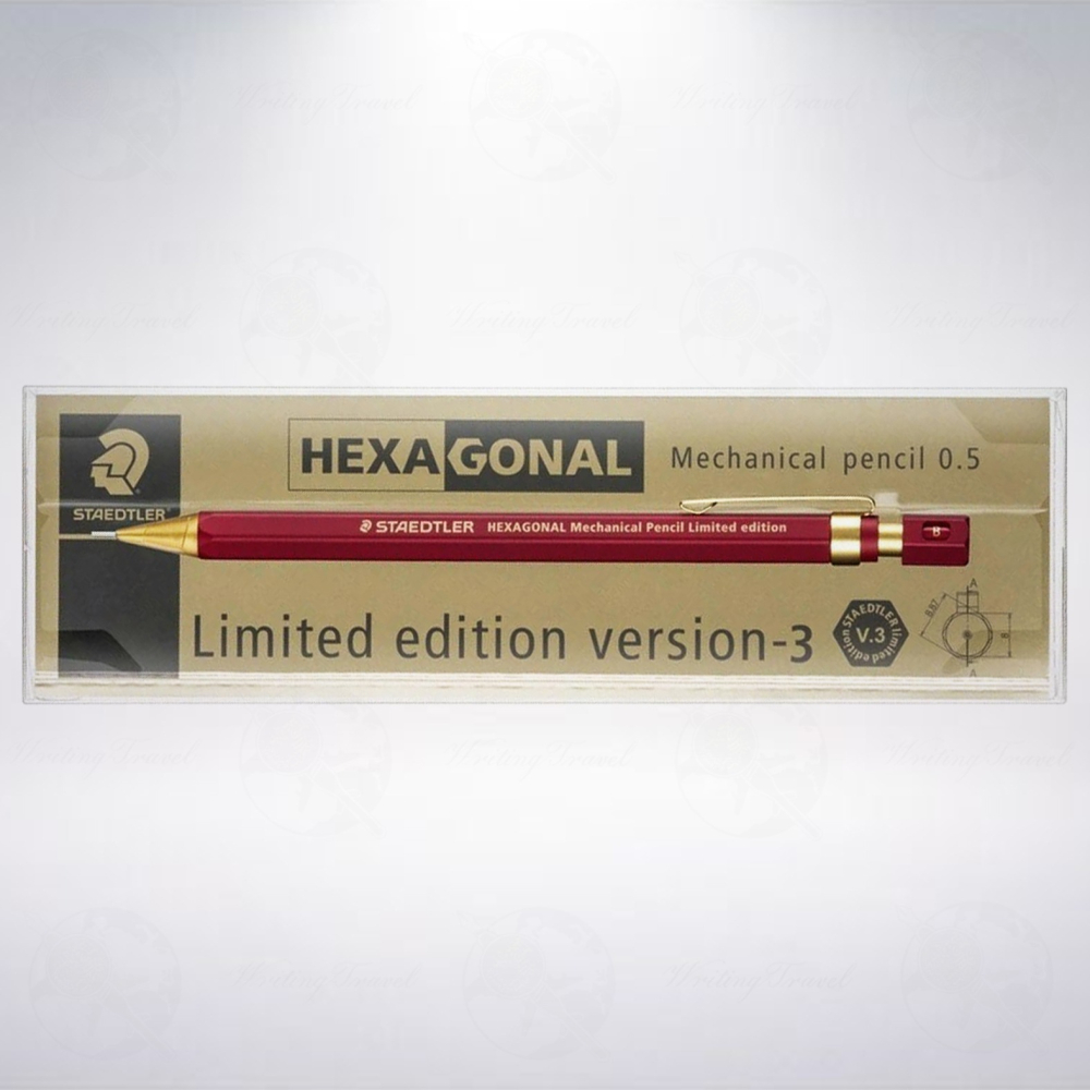 德國 施德樓 STAEDTLER 925 77 HEXAGONAL 限定款六角製圖自動鉛筆: 紅金-細節圖2