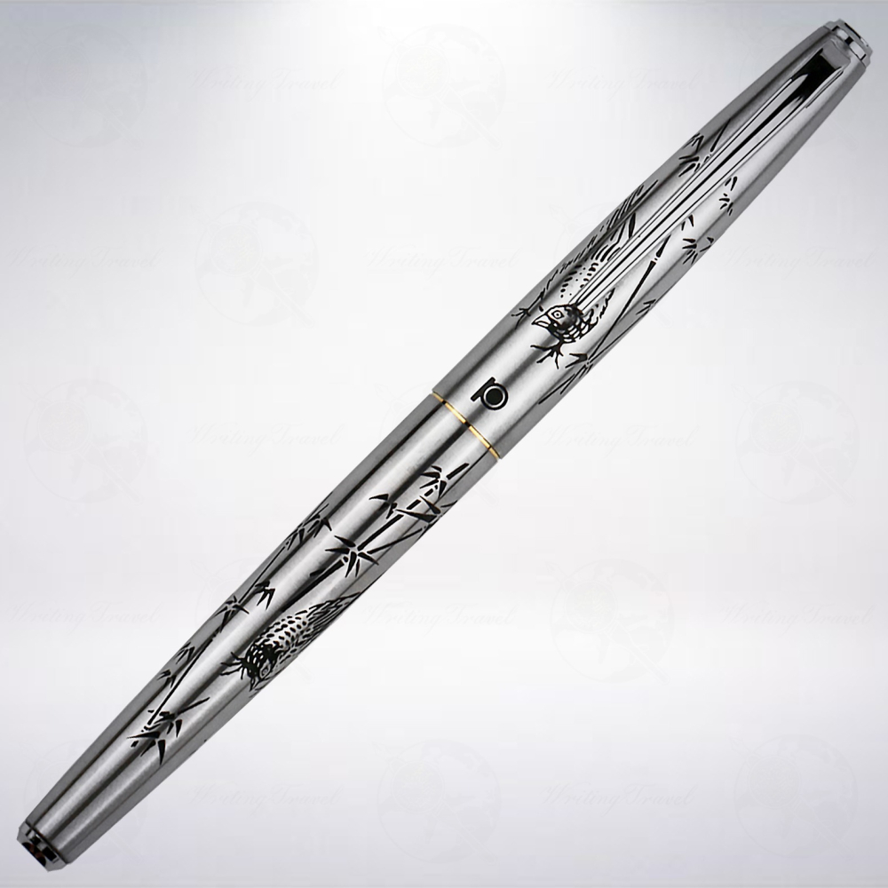 日本 Platinum 白金 14K 蝕刻鋼筆: 竹雞-細節圖2