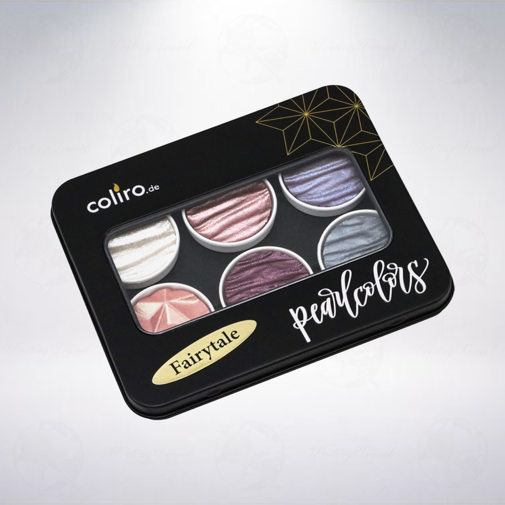 德國 Coliro Watercolor Palette 馬口鐵盒裝珠光水彩粉餅組: 童話/Fairytale-細節圖2
