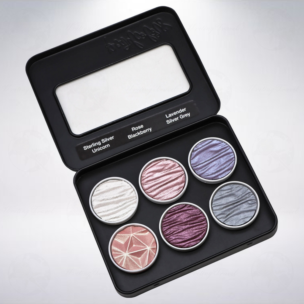 德國 Coliro Watercolor Palette 馬口鐵盒裝珠光水彩粉餅組: 童話/Fairytale-細節圖3