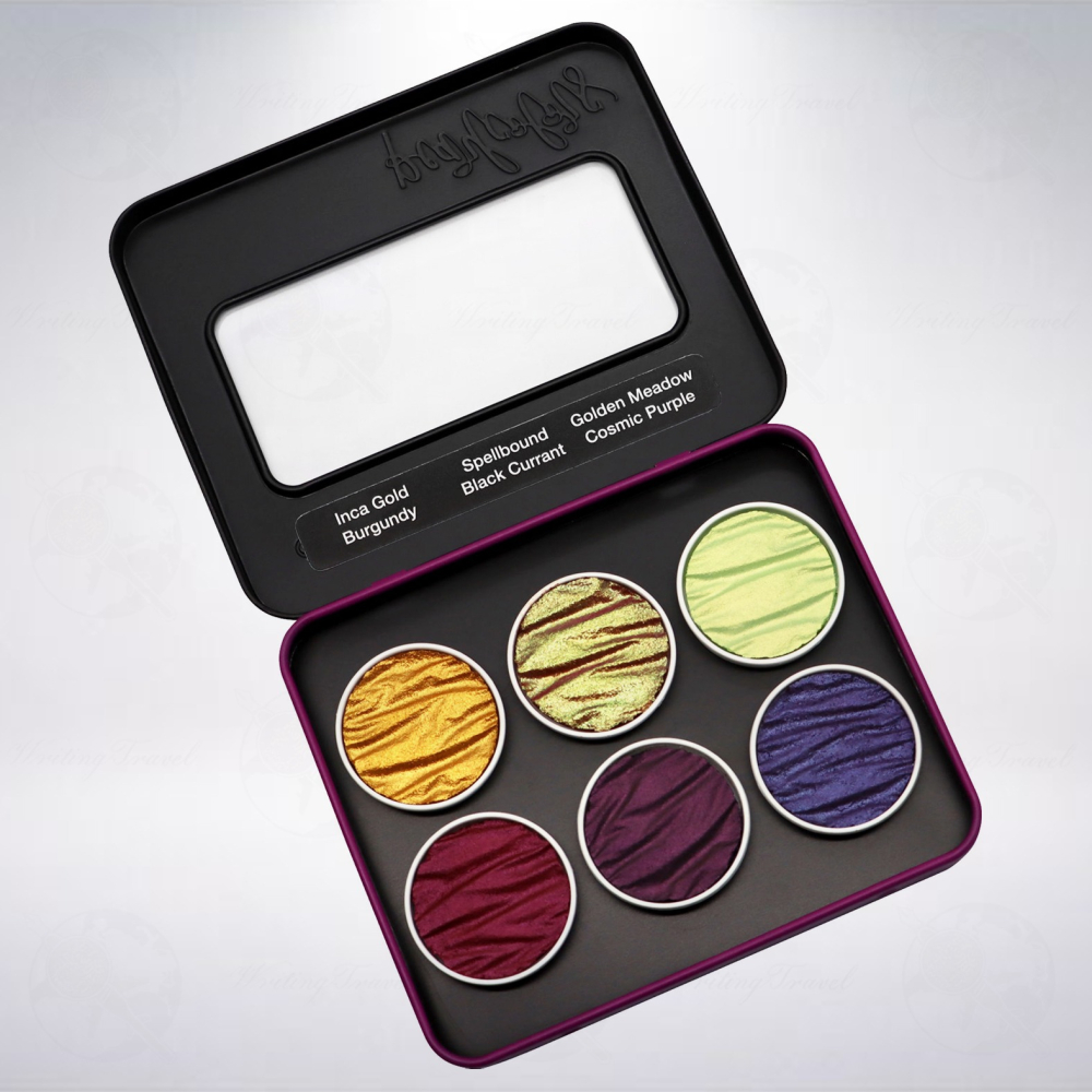 德國 Coliro Watercolor Palette 馬口鐵盒裝珠光水彩粉餅組: 小旅行/Getaway-細節圖3