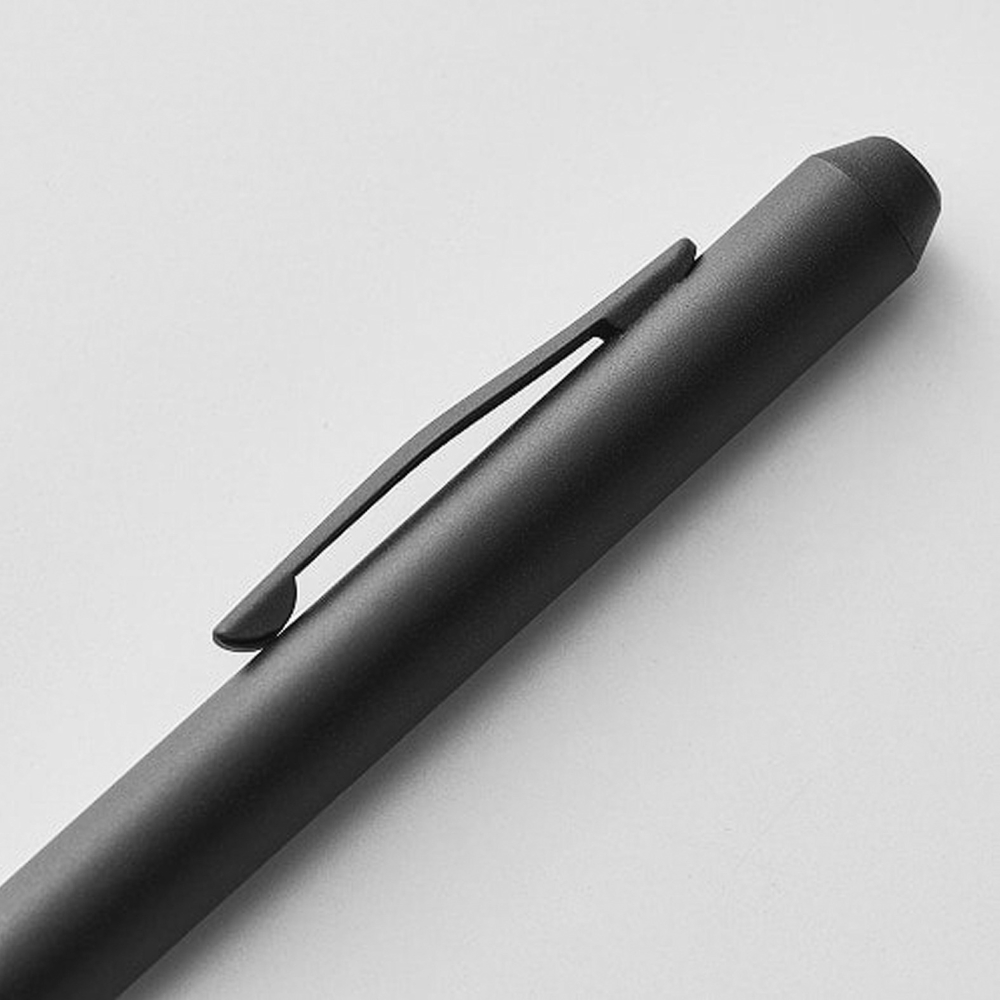 日本 紀寺商事 KITERA Side Knock 中折式出芯原子筆: 全黑-細節圖2