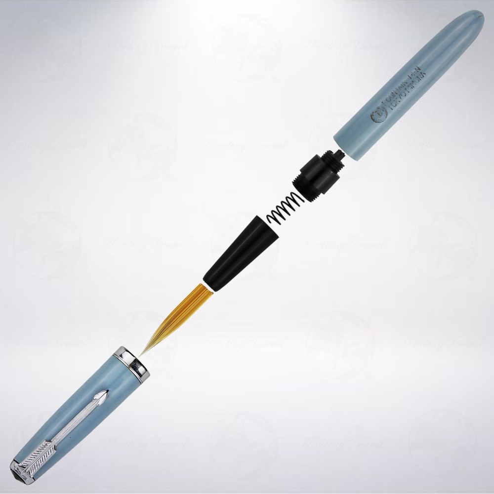 罕見! 日本 三村製作所 滴入式玻璃筆: 淺藍色-細節圖3