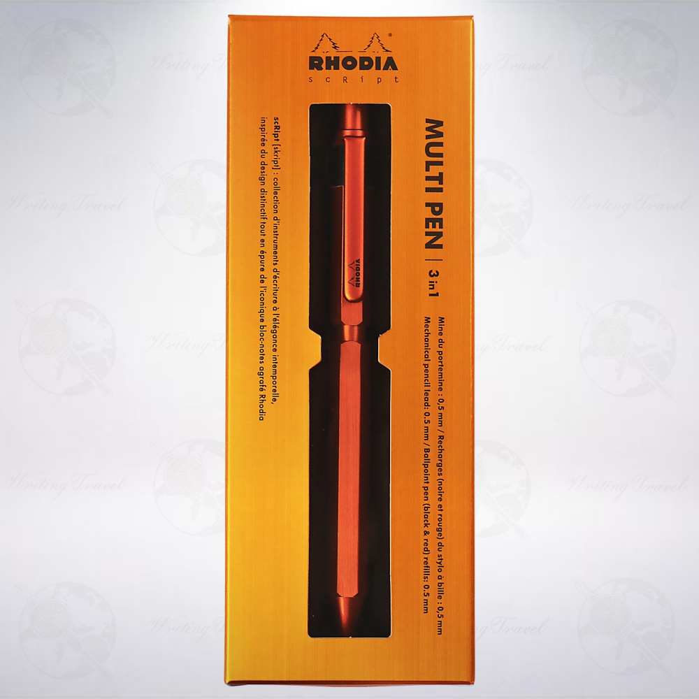 法國 RHODIA scRipt 三合一複合型筆記具: 橘色/Orange-細節圖2