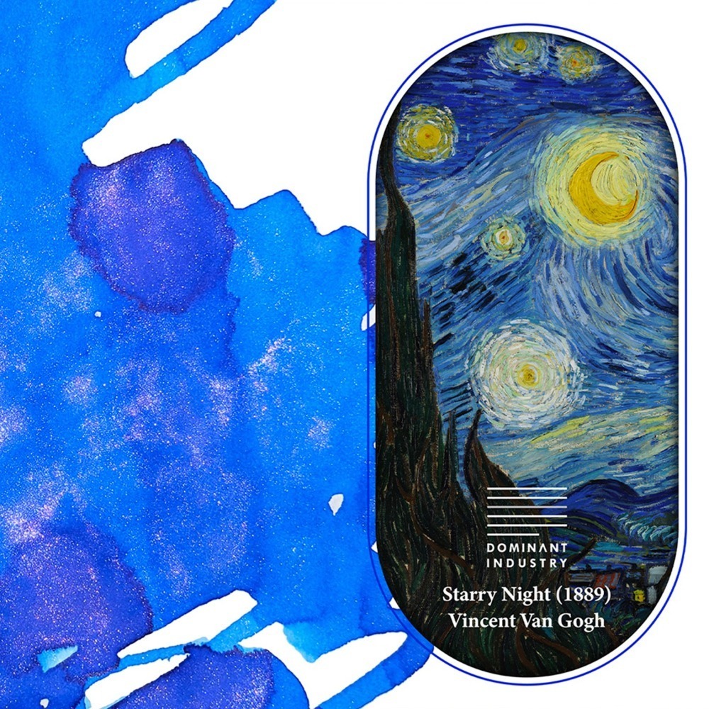 韓國 DOMINANT INDUSTRY 梵谷畫家系列閃粉墨水: 星夜/Starry Night-細節圖2