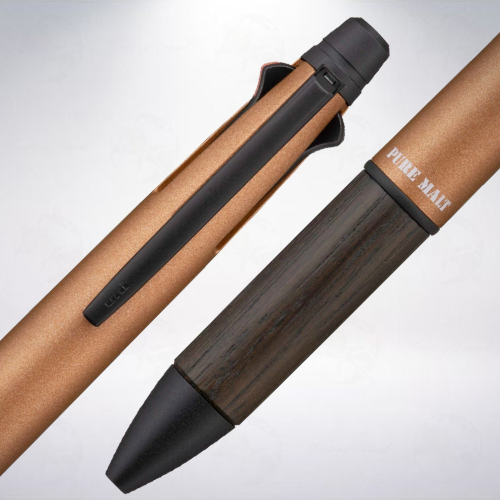 日本 三菱鉛筆 uni PURE MALT 5機能多用筆: 琥珀橙/Amber Orange-細節圖2