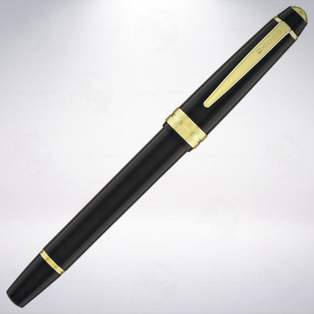 美國 CROSS 高仕 BAILEY LIGHT 貝禮輕盈系列 鋼筆: 亮黑金夾-細節圖2