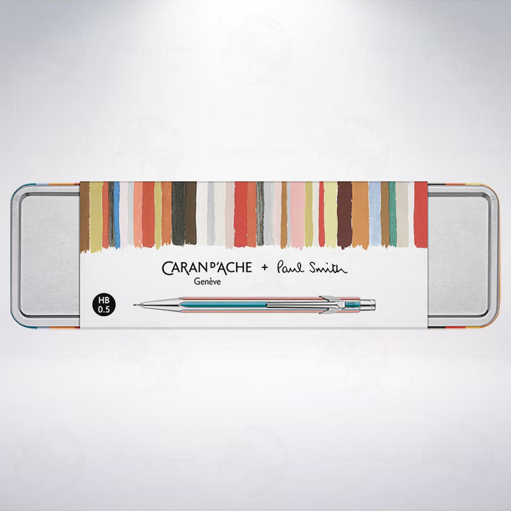 瑞士 卡達 CARAN D＇ACHE Paul Smith 聯名款第5代限量版844自動鉛筆: 條紋銀-細節圖2