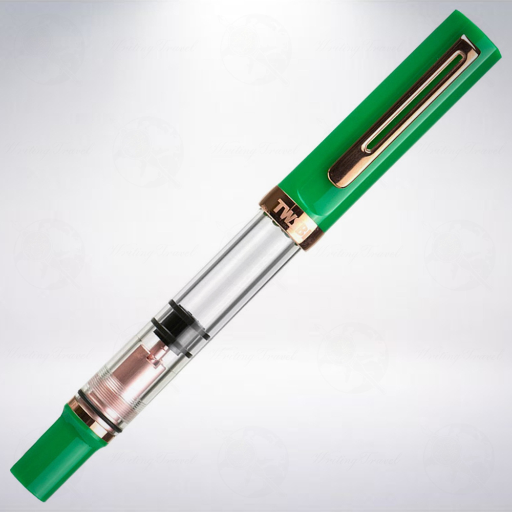 台灣 TWSBI 三文堂 ECO-T 三角握位活塞吸墨式鋼筆禮盒: 綠翡翠玫瑰金-細節圖3