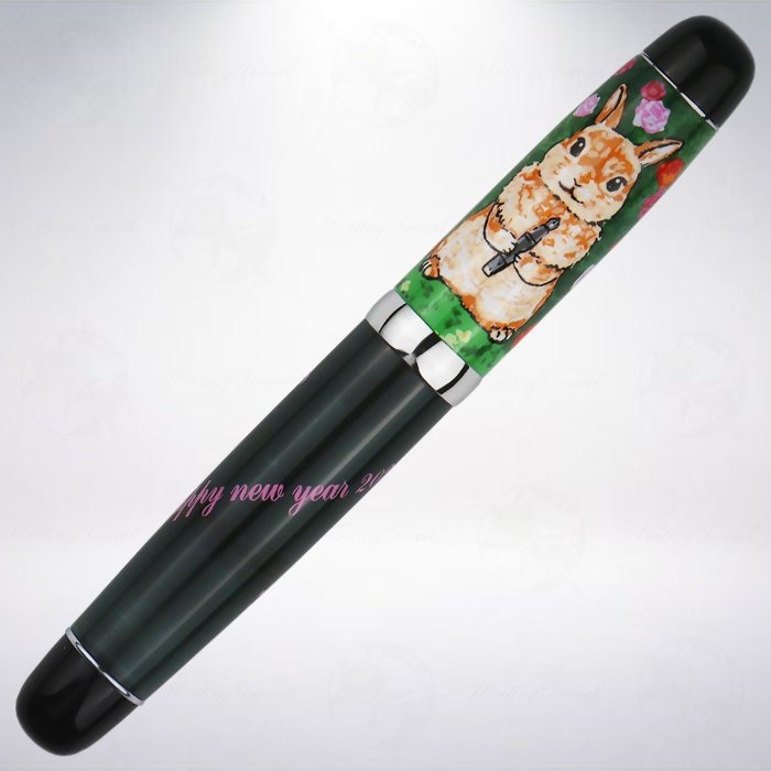 台灣 製筆精基 OPUS 88 Mini Pocket 口袋型正統滴入式鋼筆: 玉兔吉祥-細節圖2